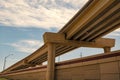 structural roadway. road junction. flyover architecture of transport system. bridge overpass on highway. structural