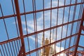 Structural steel beam on roof of building, Background Royalty Free Stock Photo