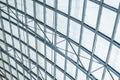 Structural steel transparent glass curving roof Royalty Free Stock Photo