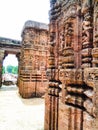 Structure in ancient Konark Temple Royalty Free Stock Photo