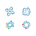 Structure atom logo vector