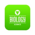 Structure biology icon green vector Royalty Free Stock Photo