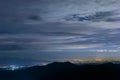 Night landscape, Chiang Mai city lights, sky, clouds, rain Distant view from the top of aNight landscape, Chiang Mai city lights,