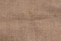 The structure of burlap is a fabric made of coarse, vegetable fibers Royalty Free Stock Photo