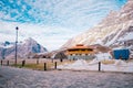 A structure and cabins outdoors in the resort and hotel in Portillo