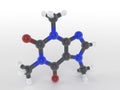 Structure of a caffeine molecule Royalty Free Stock Photo