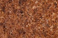 Structure of chocolate brown oatmeal cookies close-up, background uniform Royalty Free Stock Photo