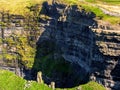 Structure of Cliff of Moher county Clare Ireland, Rock formation Royalty Free Stock Photo