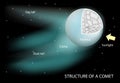 Structure of a comet