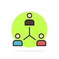 Structure, Company, Cooperation, Group, Hierarchy, People, Team Abstract Circle Background Flat color Icon