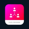 Structure, Company, Cooperation, Group, Hierarchy, People, Team Mobile App Button. Android and IOS Glyph Version
