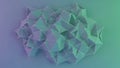 The structure consists of polygonal shapes with blue and green gradients Royalty Free Stock Photo