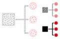 Structure Diagram Vector Mesh Carcass Model and Triangle Mosaic Icon Royalty Free Stock Photo