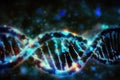 Structure of DNA molecules, illustration of a DNA molecule in 3D, Generative AI Royalty Free Stock Photo