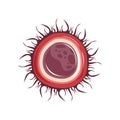 Structure of female egg ovum cell. Icon of human reproductive system. Royalty Free Stock Photo