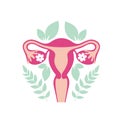 The structure of the female uterus with ovaries
