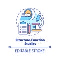 Structure function studies concept icon