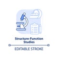 Structure function studies light blue concept icon