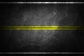 Structure of granular asphalt. Asphalt texture with two yellow line road marking. Royalty Free Stock Photo