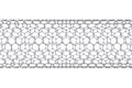 The structure of the graphene tube of nanotechnology. 3d illustration