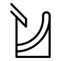 Structure gutter icon, outline style Royalty Free Stock Photo