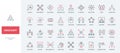 Structure and hierarchy of corporate company, org chart communication line icons set