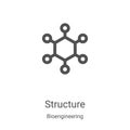 structure icon vector from bioengineering collection. Thin line structure outline icon vector illustration. Linear symbol for use