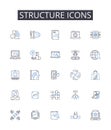 Structure icons line icons collection. Choices, Likes, Dislikes, Tastes, Favourites, Desires, Needs vector and linear