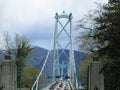 Structure of Lionsgate Bridge, Vancouver, Canada, 2019 Royalty Free Stock Photo