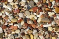 Structure of many pebble beaches in Peloponnese Royalty Free Stock Photo