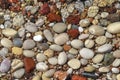 Structure of many pebble beaches in Peloponnese Royalty Free Stock Photo