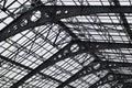 Structure metal roof texture. Close up view high roof in moden building