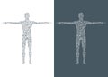 Structure molecule of man. Abstract model human body DNA .