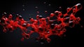 structure molecules black and red Royalty Free Stock Photo