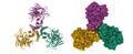 Structure of mosquito-larvicidal toxin Cry4Ba from Bacillus thuringiensis Royalty Free Stock Photo