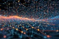 The structure of the network connection of points and lines. Data technology. Digital background. 3D rendering Royalty Free Stock Photo