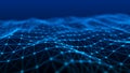 The structure of the network connection of points and lines. Data technology. Digital background. 3D rendering Royalty Free Stock Photo