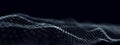 Structure of the network connection of points and lines. Data transfer. Abstract technology background. 3D rendering Royalty Free Stock Photo