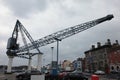 An old crane in the port town of Waterford in Ireland.