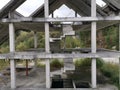 Structure of old unfinished concrete buildings