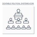 Structure political line icon