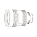 The structure realistic photocamera lens for schools. Royalty Free Stock Photo