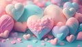 Valentine\'s day themed pastel candy hearts Royalty Free Stock Photo