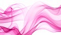 Flowing pink waves with semi-transparent gradients swirl across a white background Royalty Free Stock Photo