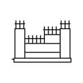 structure with reinforcement concrete line icon vector illustration