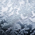 Structure and sharp edges of the frost against a soft blurred Royalty Free Stock Photo