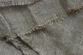 The structure of the threads of a natural burlap fabric Royalty Free Stock Photo