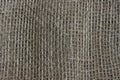 The structure of the threads of a natural burlap fabric Royalty Free Stock Photo