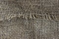 The structure of the threads of a natural burlap fabric Royalty Free Stock Photo