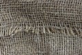 The structure of the threads of a natural burlap fabric Royalty Free Stock Photo